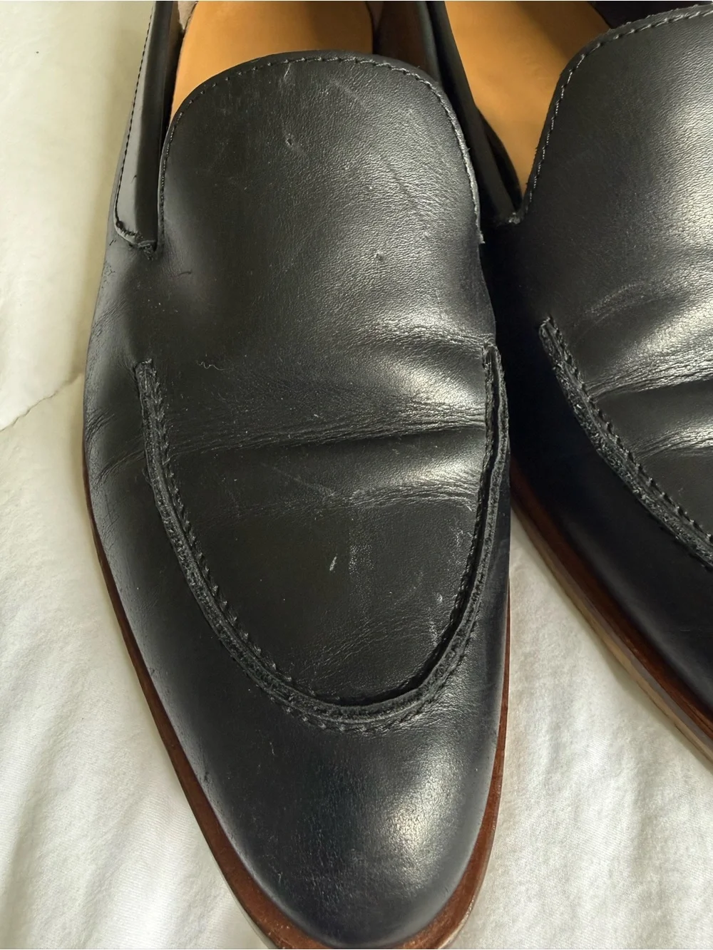 Everlane Black Leather Women's Slip-On Loafers